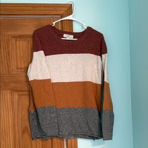 Colorblock Crew Neck Sweater